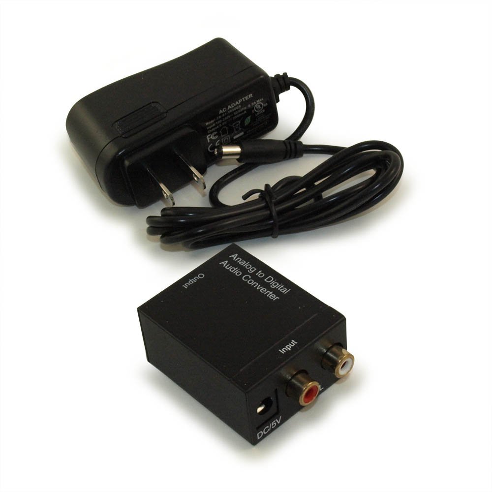 MyCableMart Analog (2 RCA) Audio to Digital Coax or Optical Toslink Converter