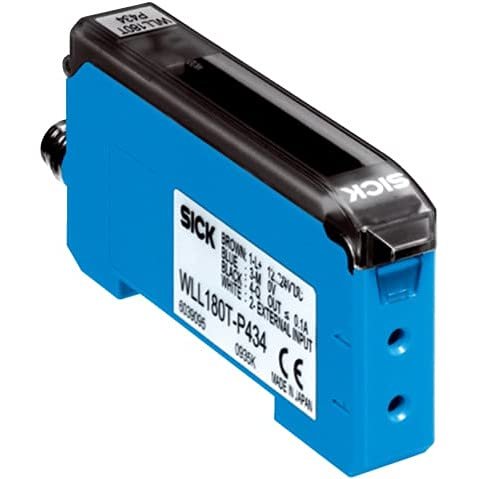 WLL180T-M333, Fiber Optic Sensor, R: Thru Beam/Prox: 18/1.4m, 650 nm, 63Hz-31.2kHz, DC PNP L/D, 3pin M8 Conn, 6042428