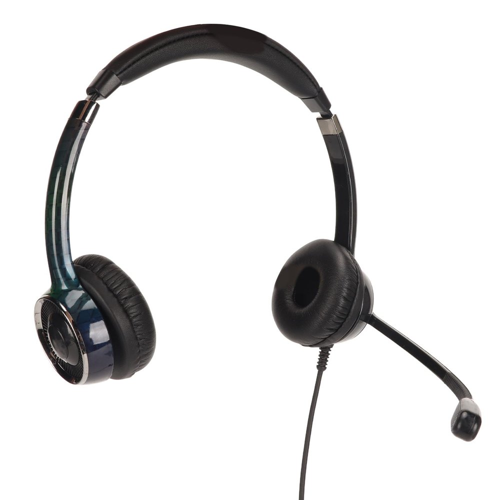 Yanmis Professional Wired Headphones, Telephone Headphones for Calls and Music, Ergonomic Noise Cancelling Headphones and Microphone for Computer, PC, Computer