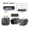 NFHK Down Angled 90 Degree USB 3.0 A Male to Micro-B 3.0 Plug Up Angled Locking Screw Panel Cable 25cm view 2