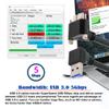 NFHK Down Angled 90 Degree USB 3.0 A Male to Micro-B 3.0 Plug Up Angled Locking Screw Panel Cable 25cm view 3