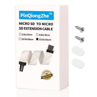 PinQiongZhe Micro SD to Micro SD Card Extension Cable External Expansion Cable Support for 3D Printers(23.6in/60cm)