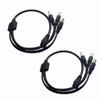 QLXHBOT 2 Pack Black DC Extension Cord 1 Female to 3 Male 5.5mm X 2.1mm CCTV DC Power Supply Splitter Cable for Security Camera, LED Strip, CCTV IP Surveillance view 1