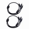QLXHBOT 2 Pack Black DC Extension Cord 1 Female to 3 Male 5.5mm X 2.1mm CCTV DC Power Supply Splitter Cable for Security Camera, LED Strip, CCTV IP Surveillance view 4