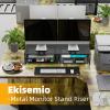 Ekisemio 2 Pack Desk Organizer and Accessories, 2-Tier Metal Computer Monitor Stand Riser with Drawer, Desk Accessories & Workspace Organizers for Home Office Supplies, Black view 2