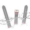 C2D JOY Leather & Silicone Mixed Strap Compatible with vivosmart 5 Replacement Watch band with New Transparent Case M/L-Pink view 3