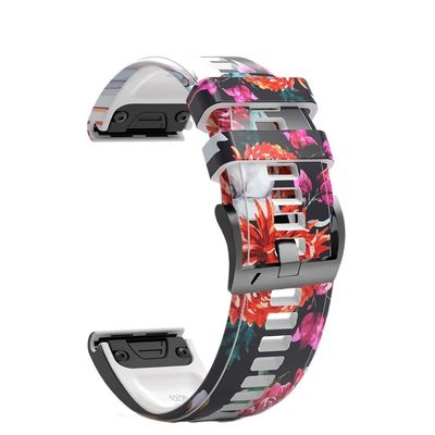 Clouism 22 26mm Silicone Watch Band Strap For Garmin Fenix 7 7X 6 6X 5X 5 Plus 3HR Forerunner 935 945 Epix Quick Releas Smart Watchband (Color : C, Size : 22mm width)