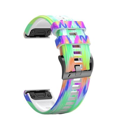 Clouism 22 26mm Silicone Watch Band Strap For Garmin Fenix 7 7X 6 6X 5X 5 Plus 3HR Forerunner 935 945 Epix Quick Releas Smart Watchband (Color : K, Size : 26mm For Fenix 6X 6XPro)