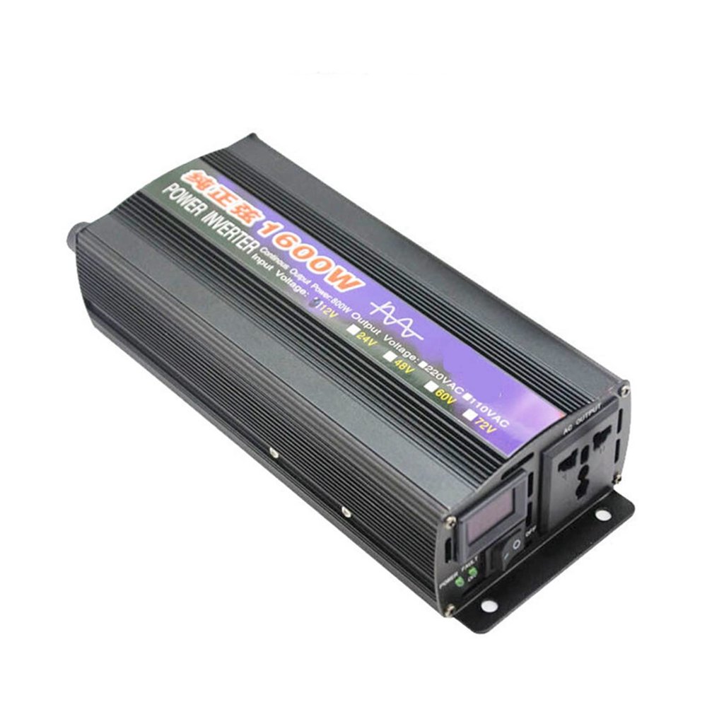 PDOLIGBDN Pure sine Wave Inverter DC 12V 24V 48V 60V to AC 220V 110V 60HZ car Home 1000W 1600W 2000W 3000W Converter Solar inverters (Color : 1600W, Size : 48V-110V 60HZ)