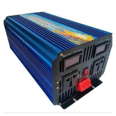 PDOLIGBDN Inversor 3000W 24V to 110V 120V 60HZ DC to AC Pure Sine Wave Inverter Power 6000W_220-240V (Color : 50HZ, Size : 24V-220-240V)