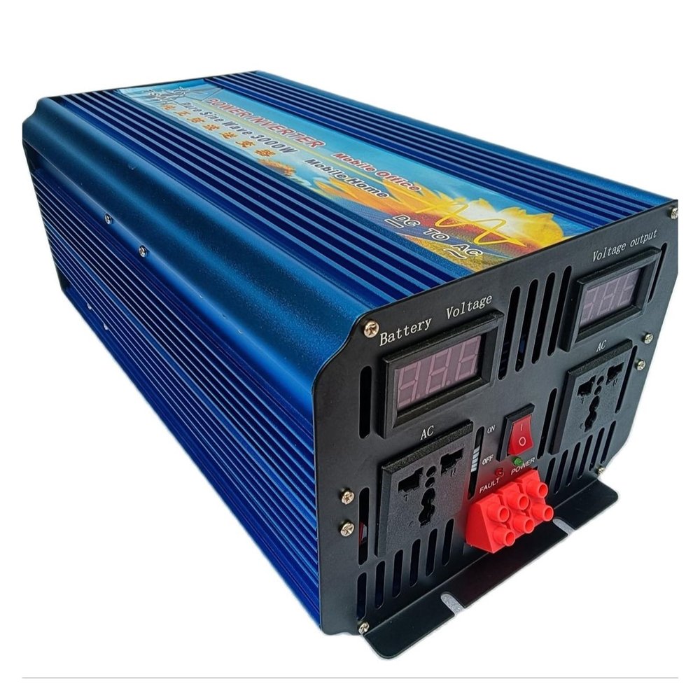 PDOLIGBDN Inversor 3000W 24V to 110V 120V 60HZ DC to AC Pure Sine Wave Inverter Power 6000W_220-240V (Color : 50HZ, Size : 24V-220-240V)