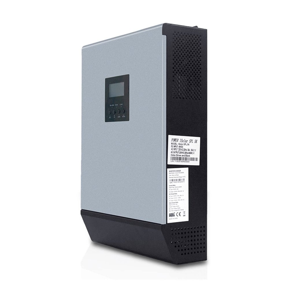 PDOLIGBDN 5000W Solar Inverter 48V Pure Sine Wave Inverter 220VAC Output 4000W Built-in 50A PWM Solar Charge Controller Power Inverter