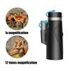 DJXIK Monocular Telescope12x42, Mini HD Low-Light Night Vision Telescope Waterproof, BAK4 Multi-Layer Coated Zoom Optical Lens, Suitable for Outdoor Hunting, Camping, Hiking view 3