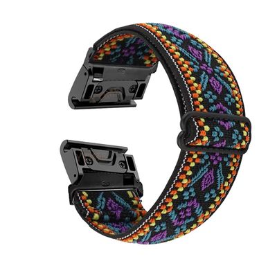 Clouism For Garmin Fenix 7 6 5 Wrist Band Strap 22mm Nylon Loop Quick Easyfit Watchband Bracelet For Garmin Fenix6 Pro/Fenix5 Plus Belt (Color : F, Size : For Fenix 5 5Plus)