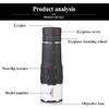 DJXIK High Magnification 35X95 Monocular Telescope, HD Low-Light Night Vision Mini Portable Zoom Telescope, Suitable for Bird Watching, Hunting, Camping, Travel,Black view 3