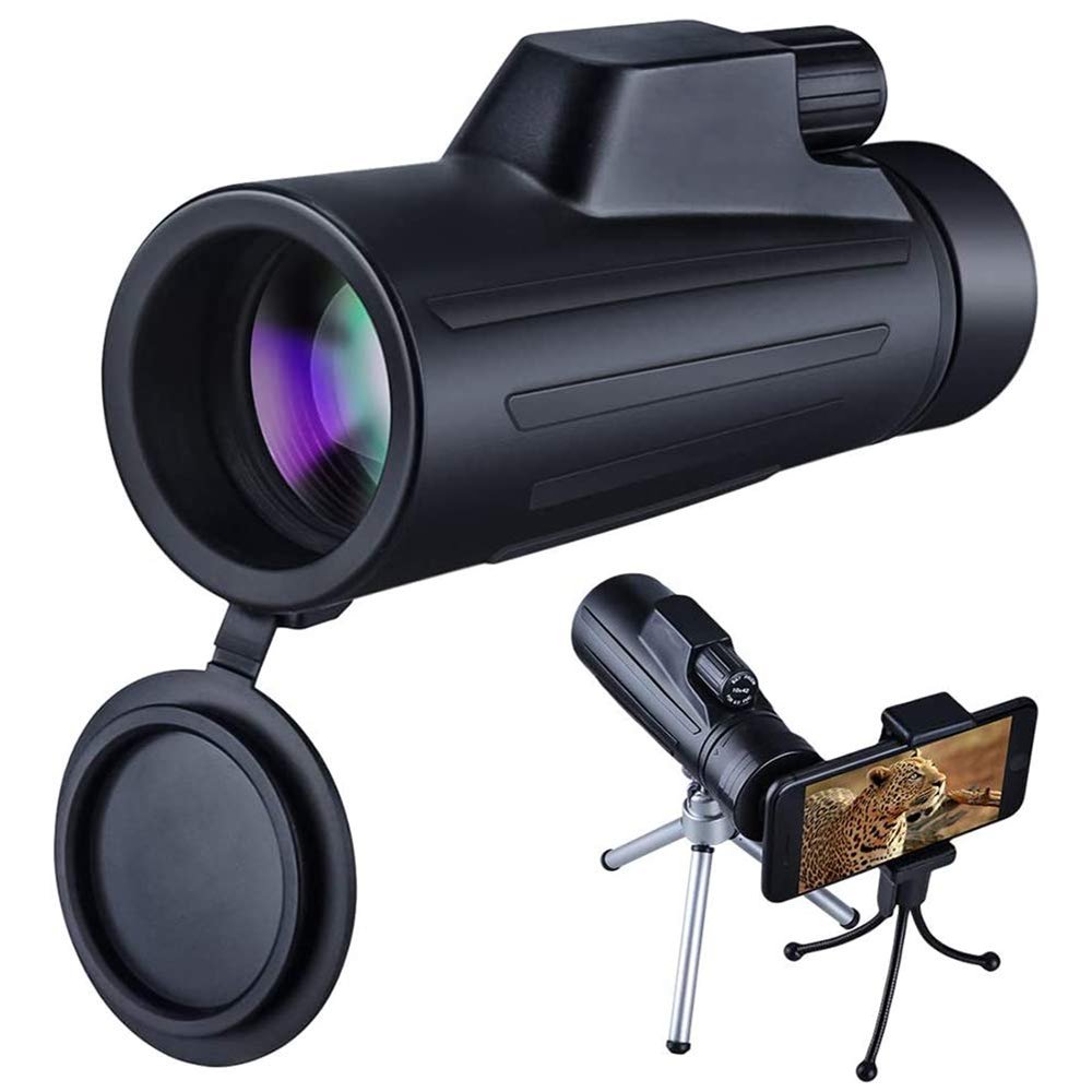 10 X 42 Day and Night Monocular Telescope, HD Mini Portable Telescope Waterproof, Suitable for Hunting, Hiking, Outdoor, Watching Games, Concerts