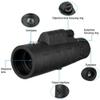 DJXIK 40X60 Monocular Telescope, High-Definition Portable Waterproof Low-Light Night Vision, Equipped with Smartphone Holder and Tripod, Suitable for Outdoor Hunting view 3