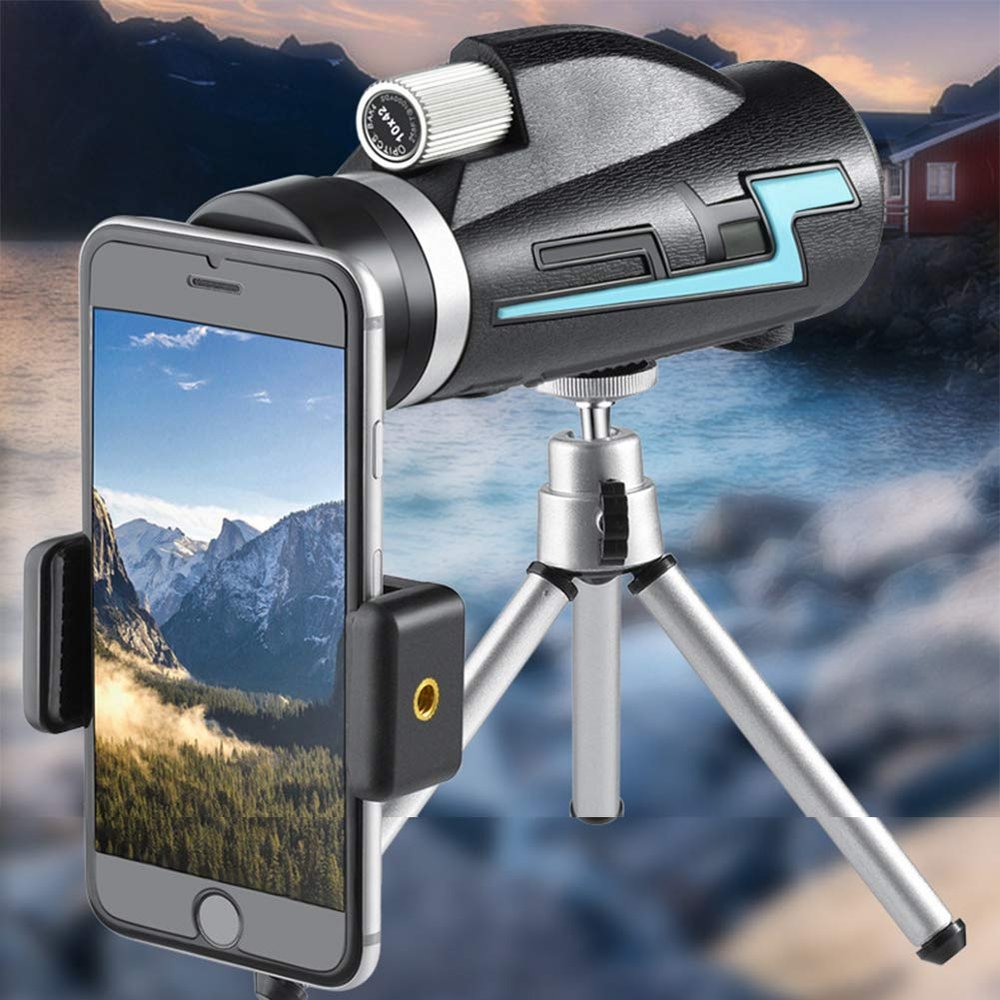 The New Portable Monocular Telescope, 10X42 High-Definition Low-Light Night Vision Waterproof, Rotating Eyepiece Design Super Far Vision
