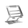 JIEMAOJM Laptop Stand for Desk with Stable Heavy Base Adjustable Height Multi-Angle Ergonomic Metal Riser Holder Foldable Mount Elevator Compatible with Under 17 Inches Can Be Rotated 360 (Grey) view 1