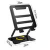 JIEMAOJM Laptop Stand for Desk with Stable Heavy Base Adjustable Height Multi-Angle Ergonomic Metal Riser Holder Foldable Mount Elevator Compatible with Under 17 Inches Can Be Rotated 360 (Grey) view 3