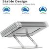 JIEMAOJM Laptop Stand for Desk with Stable Heavy Base Adjustable Height Multi-Angle Ergonomic Metal Riser Holder Foldable Mount Elevator Compatible with Under 17 Inches Can Be Rotated 360 (Grey) view 4