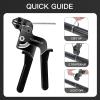 TOMSHUB Stainless Steel Cable Tie Gun with 100 Pcs 11.8 inch Metal Zip Ties Tool, Heavy Duty Self-locking Cable Tie Gun Kit for Fastening and Cutting Fence Exhaust Pipe Outdoor view 4