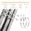 TOMSHUB 100 Pcs Metal Zip Ties 11.8 inch 304 Stainless Steel Zip Ties Heavy Duty Outdoor Multi-purpose Self-locking Cable Ties for Exhaust Wrap, Chain Link Fence, Machinery, Vehicles,Farms, Pipes view 4