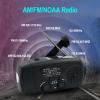 Emergency Hand Crank Radio with LED Flashlight for Emergency, AM/FM NOAA Portable Weather Radio with 2000mAh Phone Charger, USB Charged & Solar Power for Camping, Emergency (Black) view 4