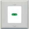 RiteAV 1 Port Fiber Optic Coupler Jack SC Simplex Singlemode APC Wall Plate - 1 Gang Gray/White view 1