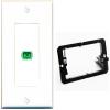 RiteAV 1 Port Fiber Optic Coupler Jack SC Simplex Singlemode APC Wall Plate - Bracket White view 1