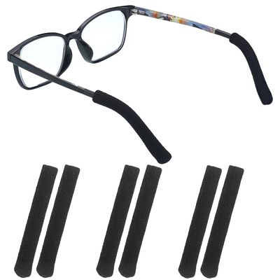 Harniruco 3 Pairs Upgrade Soft Eye Glasses Ear Grippers, Soft Knitted Cotton Glasses Ear Cushions Grips Non Slip, Suitable for Men Women Kid Sports Work and Study
