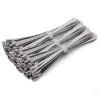 100PCS Metal Zip Ties - 304 Stainless Steel 10mm Wide Metal Zip Ties Heavy Duty OutdoorSelf-Locking Stainless Steel Zip TiesSuitable for Machinery, Vehicles, Farms, Cables, Pipelines, Fences(150mm) view 1