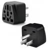 2 Pack US Travel Plug Adapter, EU,AU,UK,CN,to USA(Type B),Grounded 3 Prong for USA Wall Plug,Wall Outlet Power Charger Converter view 1