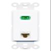 RiteAV 1 Port Fiber Optic Jack SC Simplex APC + Cat6 Wall Plate - Rocker White view 1