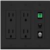RiteAV 1 Port Fiber Optic Jack SC Simplex APC + Cat6 + Coax Wall Plate - 2 Outlet Black/Black view 1