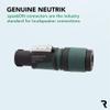 Neutrik NL4FXX-W-S (4pk) 4-Pole speakON Cable Connector, Green Bushing Screw Terminal Assembly, for Cable Diameters 6 to 12mm view 3