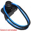 HITHUT Paracord Camera Strap Long Camera Neck Shoulder Strap for SLR DSLR Digital Mirrorless Cameras 47inch/120cm Blue Black view 4