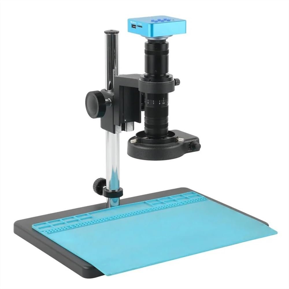 Microscope Accessories Kit 48MP 51MP 4K 2K HDMI USB VGA Video Microscope Camera with 200X 300X 600X 800X Parallel Light Path Monocular Zoom C mount Lens Microscope Slides ( Color : 20MP TF HDMI USB ,