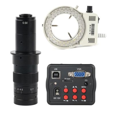Microscope Accessories Kit Microscope Cameras 1080P VGA USB TF Video Recorder Industrial Electronic Digital Video Microscope Camera For Phone CPU PCB Repair Soldering Microscope Slides ( Color : 180x
