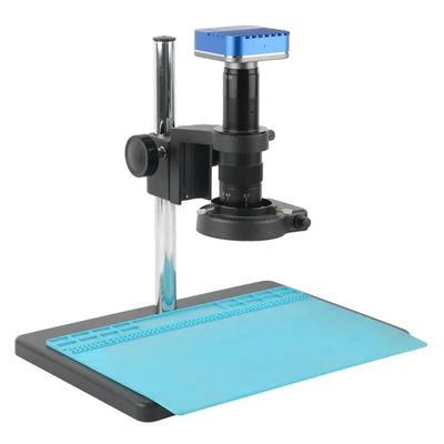 Microscope Accessories Kit 4K UHD HDMI Industrial Measurement Microscope Camera + Industrial Zoom 180X 300X 200X 500X Lens For PCB Watch Phone Soldering Microscope Slides ( Color : A , Size : 500X )
