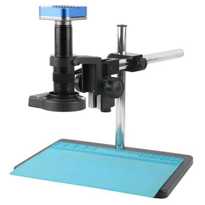Microscope Accessories Kit 4K UHD HDMI Industrial Measurement Microscope Camera + Industrial Zoom 180X 300X 200X 500X Lens For PCB Watch Phone Soldering Microscope Slides ( Color : C , Size : 180X )