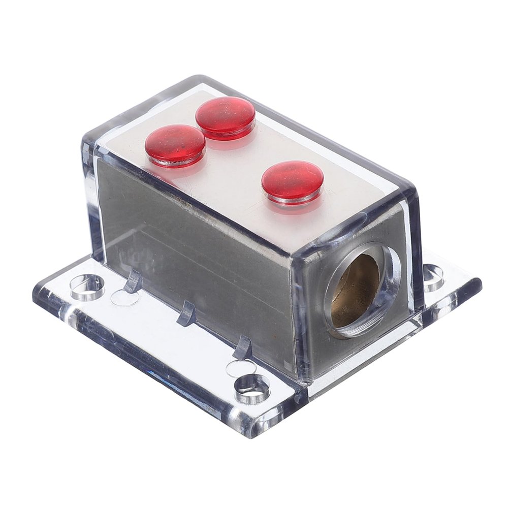 BUGUUYO Power Distribution Block for Auto Audio Out Ground Distributor Cover Stable Transmission for Enhanced Car Amplifier Performance