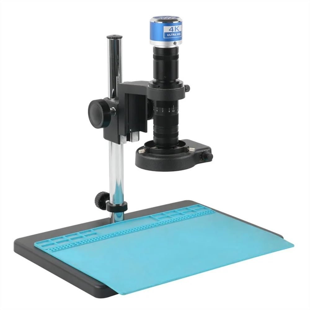 Microscope Accessories Kit 48MP 51MP 4K 2K HDMI USB VGA Video Microscope Camera with 200X 300X 600X 800X Parallel Light Path Monocular Zoom C mount Lens Microscope Slides ( Color : 4K TF HDMI USB , Si