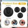 4pcs CB Radio Microphone Hanger, Round Microphone Mic Hanger Holder Mount Back CB Radio Microphone Mic Hanger Holder Mount with Adhesive Compatible with Alinco Anytone Bao-Feng view 2