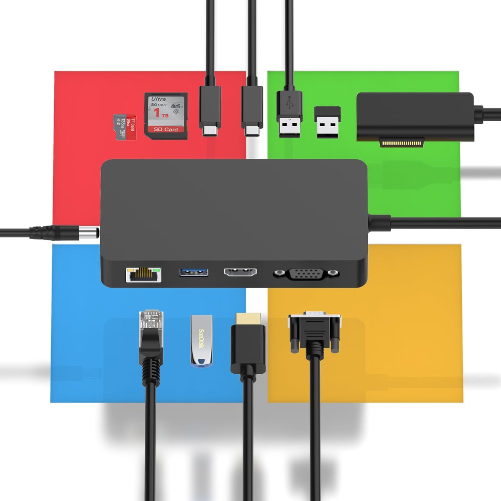 New Microsoft Surface Dock 2 with 4K HDMI+VGA, 11 in 1 Microsoft Surface Docking Station for Microsoft Surface Pro 10/9/8/X/7/6/5/4/3,Surface Laptop 6/5/4/3/2/1,Surface Laptop Go 3/2/1,Surface Book