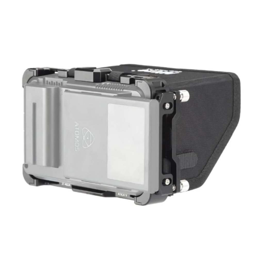 DirectNine Basics Nitze Monitor V Cage JT-A02B, Compatible with Atomos Ninja V/Ninja V+/Shinobi 5"" Monitor with HDMI-Cable Clamp and Sunhood