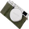 BMAOLLONGB X100VI Case, Handmade PU Cowhide Leather Half Camera Case Bag Cover Bottom Opening Version for Fujifilm X100VI With Hand Strap (Green) view 1
