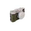 BMAOLLONGB X100VI Case, Handmade PU Cowhide Leather Half Camera Case Bag Cover Bottom Opening Version for Fujifilm X100VI With Hand Strap (Green) view 2