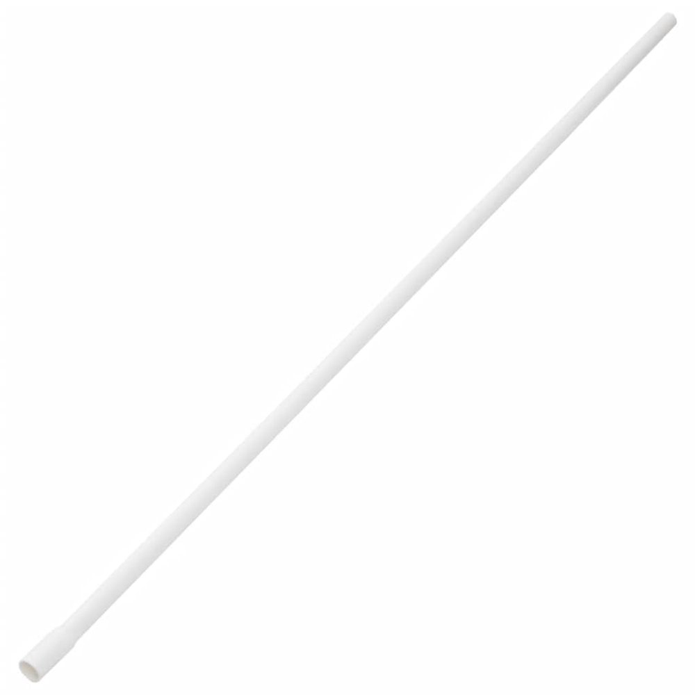 vidaXL Cable Trunkings with Clips-White PVC Cord Hider Raceway Wire Cover, Cuttable & Paintable, Screwable Clip for Wall/Floor/Ceiling 3.3 ft Length