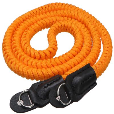 HITHUT Paracord Camera Strap Long Camera Neck Shoulder Strap for SLR DSLR Digital Mirrorless Cameras 47inch/120cm Orange